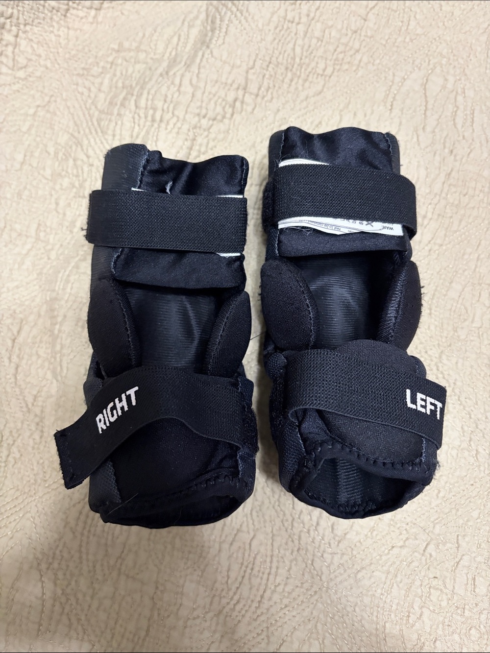 Youth (XS) STX Lacrosse Elbow Guards in Black and Gray - Picture 2 of 2